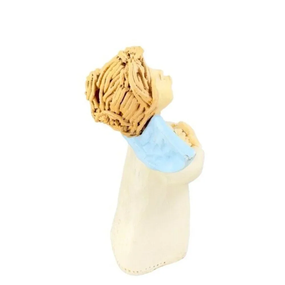 Vintage Thayer Whimsical Figurine‎ Angel With Blue Wings No Eyes Cannon Falls